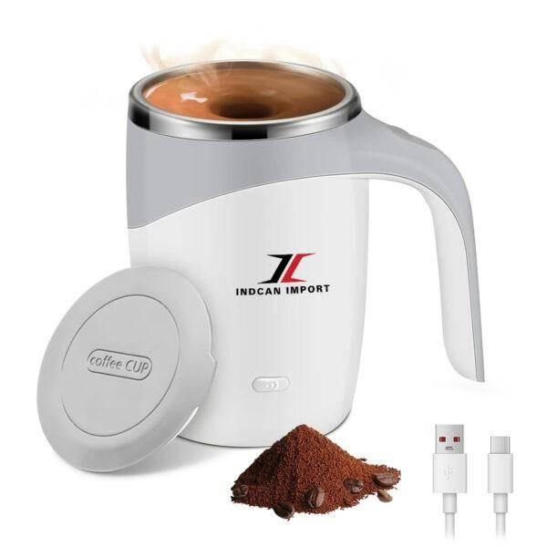 Self Stirring Magnetic Mug – Automatic Mixing Coffee Mug | USB Rechargeable Smart for Home, Office, Travel