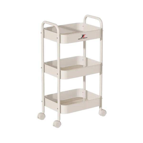 3 Layer Rolling Storage Cart with 4 Wheels | Utility Organizer Trolley